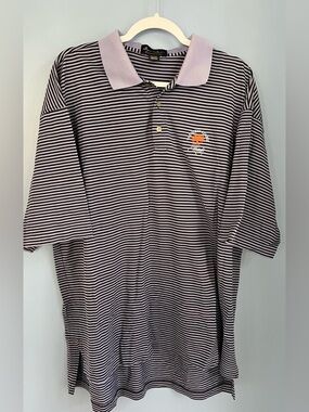 Byron Nelson Golf Polo Shirt Mens XXL Kiawah The Ocean Course PGA stripes purple